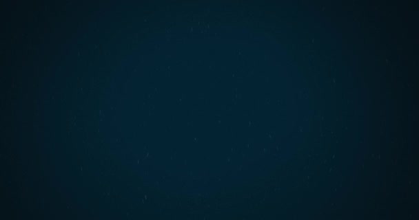 Animación Nieve Cayendo Movimiento Hipnótico Sobre Fondo Azul Oscuro Concepto — Vídeos de Stock