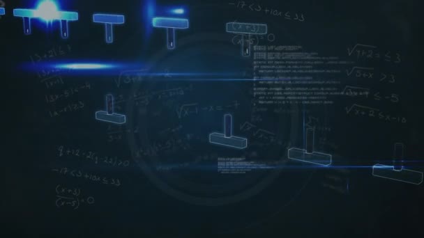 Animation Des Dna Strangspinnens Und Der Medizinischen Datenverarbeitung Globale Wissenschaft — Stockvideo