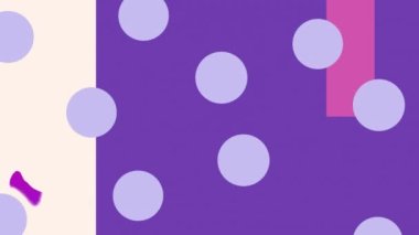 Mor arka planda hareket eden mor lekelerin canlandırması. renk ve ışık kavramı dijital olarak oluşturulmuş video.