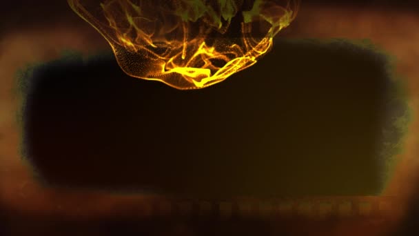 Animation Ball Orange Yellow Liquid Flame Moving Dark Background Energia — Stock videók