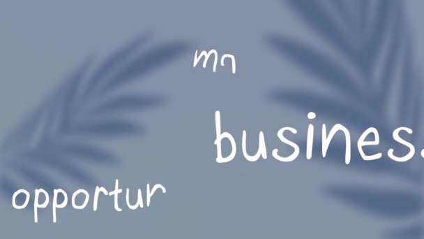 Animace Strategického Textu Modrém Pozadí Podnikatelský Ekonomický Finanční Koncept Digitálně — Stock video