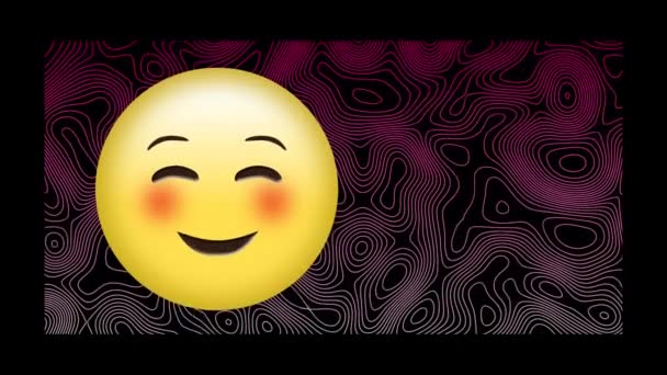 Animatie Van Emoji Icoon Patroon Achtergrond Wereldwijde Sociale Media Netwerken — Stockvideo