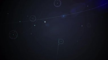 Animation of network of connections over black background. global digital interface, technology and networking concept digitally generated video.