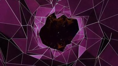 Siyah arka planda hipnotik hareketlerle hareket eden birden fazla parlak noktanın animasyonu. desen ve renk konsepti dijital olarak oluşturulmuş video.