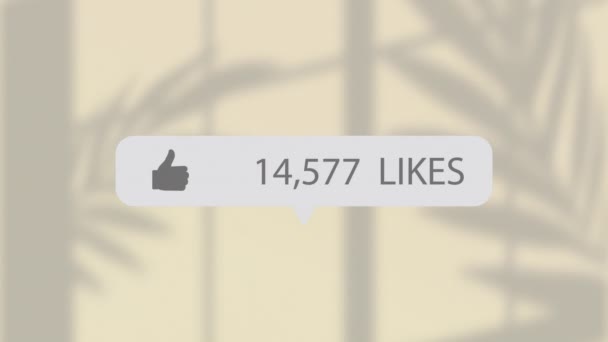 Animação Polegares Para Cima Ícone Digital Números Bolha Fala Conceito — Vídeo de Stock