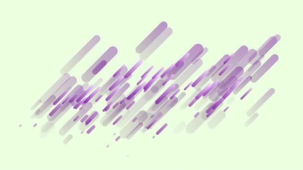 Анимирование Множества Фиолетовых Световых Дорожек Движущихся Зеленом Фоне Шаблон Цвет — стоковое видео