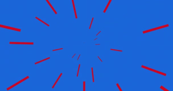 Animation Juillet Sur Fond Bleu Aux Couleurs Drapeau Américain Patriotisme — Video