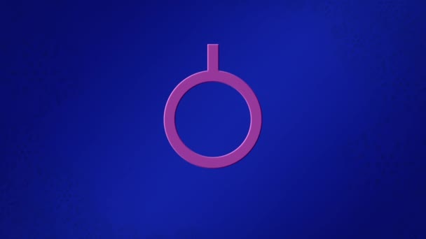 Animation Text Male Male Gender Symbol Blue Gender Identity Sexual — Stock Video