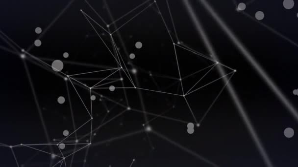 Animation Des Netzwerks Von Verbindungen Globale Technologie Verbindungen Und Digitales — Stockvideo