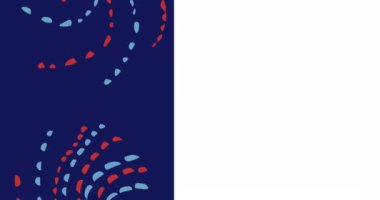 Beyaz üzerine kopya alanı olan kırmızı, beyaz ve mavi Amerikan bayrağının animasyonu. Vatanseverlik, bağımsızlık ve kutlama konsepti dijital olarak oluşturulmuş video.