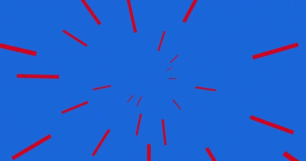 Animation Des Couleurs Rouge Étoile Bleu Drapeau Américain Patriotisme Indépendance — Video