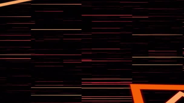 Animation Glowing Spots Orange Shapes Moving Black Background Colour Light — Stock videók