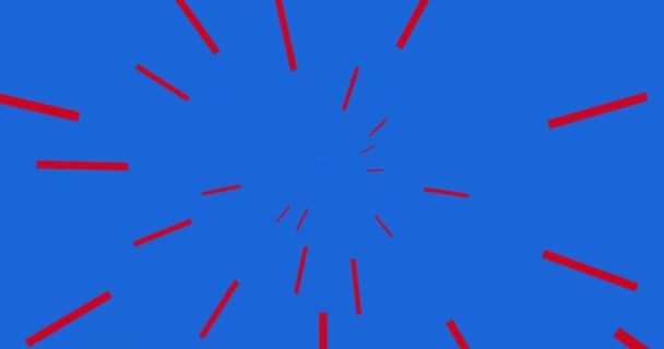 Анімація Зірок Американського Прапора Синьому Тлі Патріотизм Незалежність Концепція Святкування — стокове відео