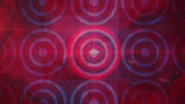 Animation Red Laser Beams Light Crossing Center Circular Red Blue — Stock videók