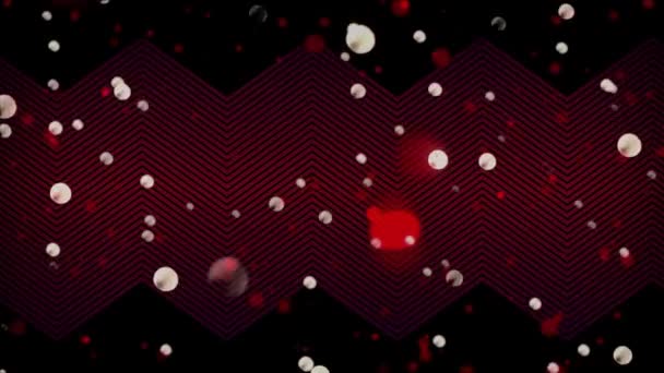 Animation Multiple Glowing Spots Moving Hypnotic Motion Red Zig Zag — Stock Video