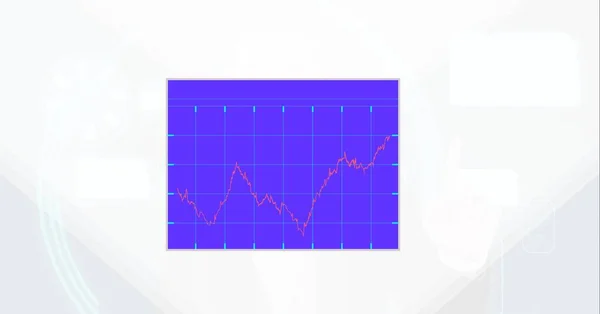 Animazione Dell Elaborazione Dei Dati Sullo Schermo Business Globale Interfaccia — Foto Stock