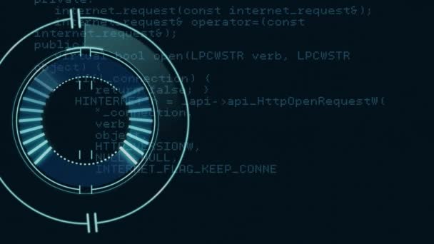 Animatie Van Scope Scanning Digitale Gegevensverwerking Global Technology Connecties Digitaal — Stockvideo