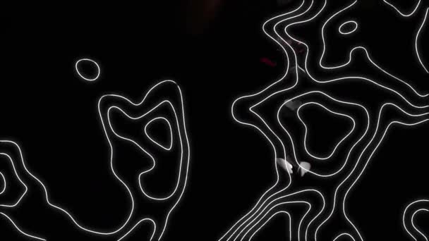 Animation Lignes Blanches Sur Des Cœurs Roses Valentin Amour Romance — Video