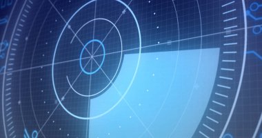 Ağ üzerinde tarama ve işlemci elementlerinin görüntüsü. dijital arayüz, küresel veri işleme ve dijital olarak oluşturulmuş görüntü konsepti.