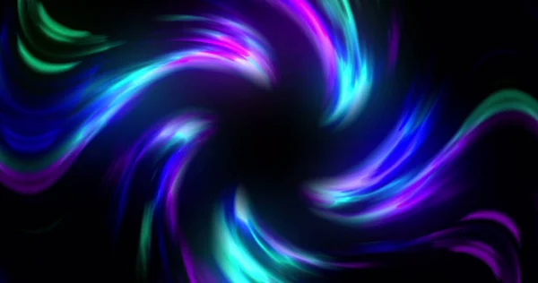 Imagen Brillante Espiral Azul Rosa Luz Girando Sobre Fondo Negro — Foto de Stock