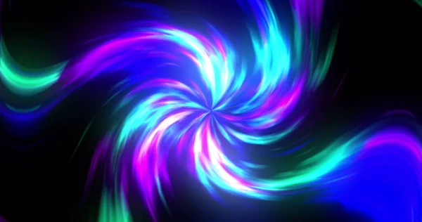 Imagen Brillante Espiral Azul Rosa Luz Girando Sobre Fondo Negro — Foto de Stock