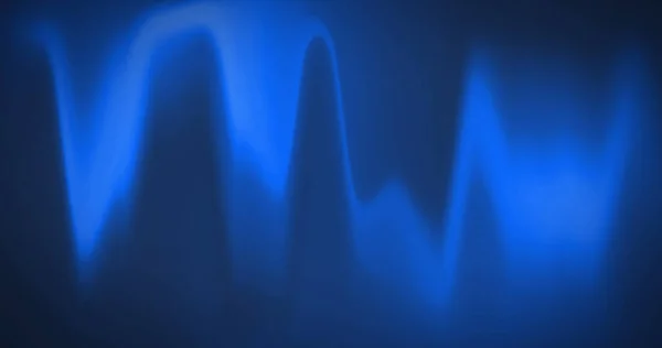 Digital Image Blue Heart Rate Monitor Waves Black Background Medical — Stock Photo, Image