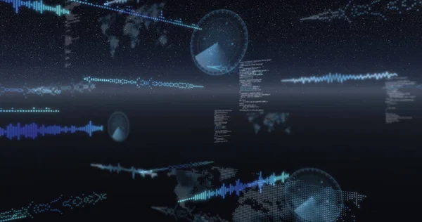 Imagen Mapas Del Mundo Registro Estadístico Procesamiento Datos Sobre Universo — Foto de Stock