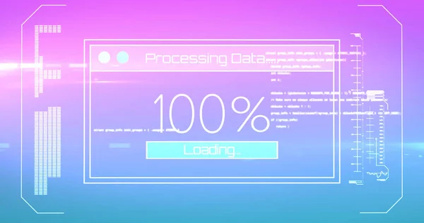 Digital Image Digital Interface Data Processing Gradient Background Computer Interface — Stock Photo, Image