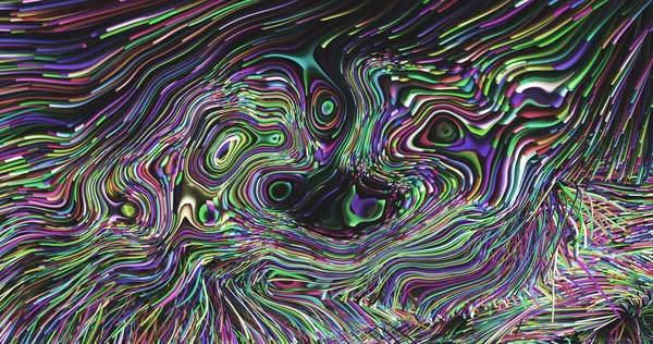 Цифровое Изображение Цветного Потока Металлической Жидкой Текстуры Эффект Фона Технологический — стоковое фото