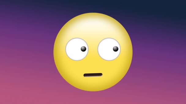 Κινούμενα Σχέδια Εικονιδίου Emoji Ροζ Φόντο Παγκόσμια Μέσα Κοινωνικής Δικτύωσης — Αρχείο Βίντεο