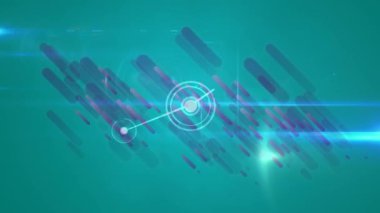 Yeşil arkaplandaki bağlantı ağının canlandırılması. küresel iş, dijital arayüz, teknoloji ve ağ konsepti dijital olarak oluşturulmuş video.