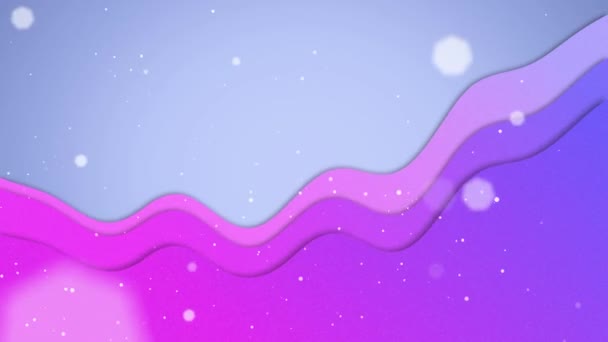 Animation Taches Lumière Blanche Sur Des Vagues Violettes Sur Fond — Video