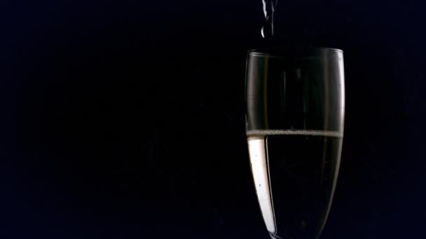 Animazione Reti Connessioni Tremolanti Bicchiere Champagne Celebrazione Capodanno Concetto Festa — Video Stock