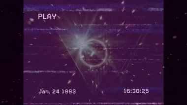 Ekrandaki hata ve veri işleme arayüzü oynatma canlandırması. küresel dijital arayüz, teknoloji ve bağlantılar konsepti dijital olarak oluşturulmuş video