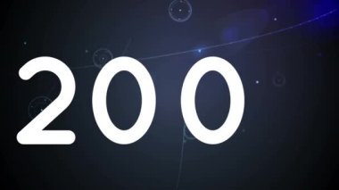 Bağlantı ağları üzerinden değişen numaraların animasyonu. küresel sosyal medya, bağlantılar, dijital arayüz, teknoloji ve ağ konsepti dijital olarak oluşturulmuş video.