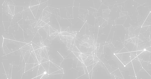 Изображение Нескольких Белых Линий Образующих Сеть Соединений Вращающихся Движущихся Гипнотическом — стоковое фото