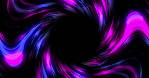 Glowing Pink Blue Swirl Rotating Black Background Energy Colour Concept — Stock Photo, Image