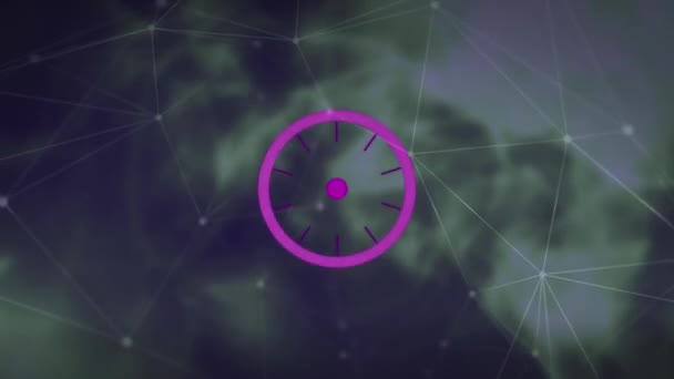 Animation Des Scannings Des Umfangs Über Das Netzwerk Von Verbindungen — Stockvideo