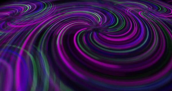 Spirale Lignes Fluo Vives Violettes Vertes Énergie Électricité Lumière Couleur — Photo