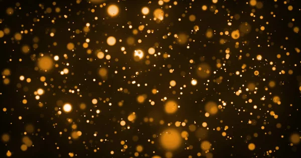 Afbeelding Van Gloeiende Gouden Lichtvlekken Bruine Achtergrond Lichtconcept Digitaal Gegenereerd — Stockfoto