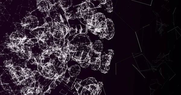 Зображення Світлових Шляхів Мережа Світлових Єднань Рухаються Фіолетовому Фоні Концепція — стокове фото