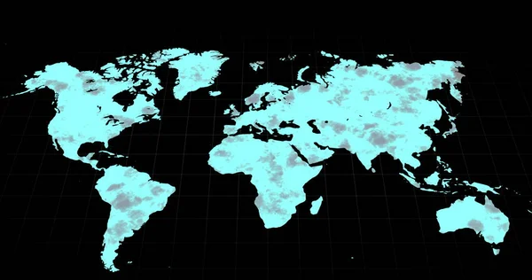 Серая Карта Мира Черном Фоне Распространение Концепции Глобальных Географических Изменений — стоковое фото