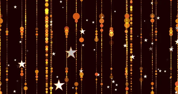 Obraz Złotych Świecących Gwiazd Plamek Światła Poruszających Się Hipnotycznym Ruchu — Zdjęcie stockowe