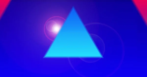 Bild Flera Färgglada Neon Kalejdoskop Trianglar Rör Sig Upprepning Koncept — Stockfoto
