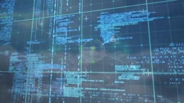 Bağlantı ağlarıyla veri işlemenin animasyonu. küresel bağlantılar, teknoloji, dijital arayüz ve bağlantılar konsepti dijital olarak oluşturulmuş video.
