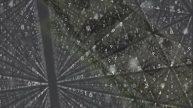 Amerikan doları banknotları üzerinde veri işleme animasyonu. global business, finans, teknoloji, dijital arayüz ve bağlantılar konsepti dijital olarak oluşturulmuş video.