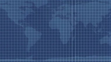 Dünya haritası üzerinde istatistik ve veri işleme animasyonları. küresel veri işleme, bağlantılar, dijital arayüz, teknoloji ve ağ konsepti dijital olarak oluşturulmuş video.