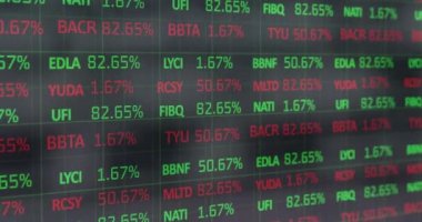 Gri arka planda finansal veri işleme animasyonu. küresel alışveriş, iş, dijital arayüz, teknoloji ve ağ konsepti dijital olarak oluşturulmuş video.