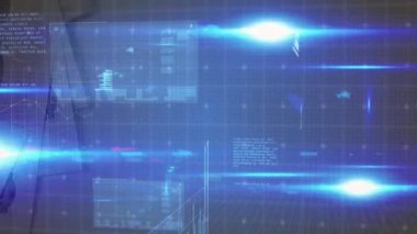 Avro banknotları üzerinde veri işleme animasyonu. global business, finans, teknoloji, dijital arayüz ve bağlantılar konsepti dijital olarak oluşturulmuş video.