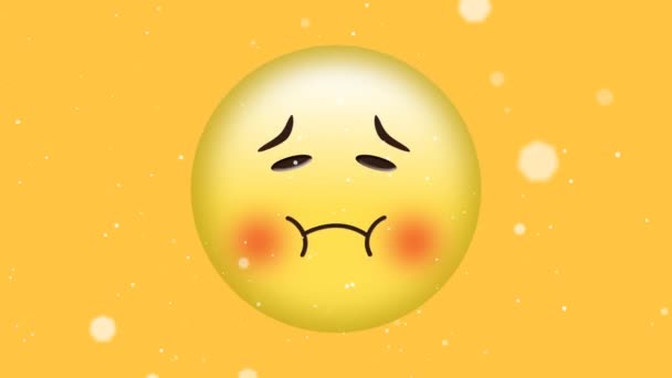 Sad emoticon character animation — Stock Video © djv #567714178